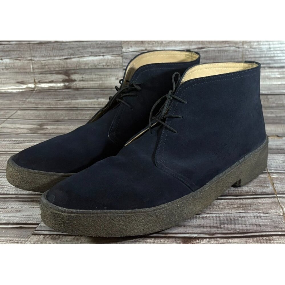 Sanders James Bond Suede Chukka boots size 13 D color navy made in England